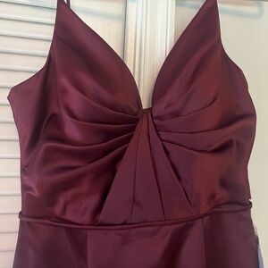 Morilee Sexy Satin Bridesmaid Dress in the color Bordeaux NWT size 14